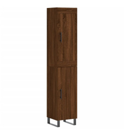 Buffet haut Chêne marron 34,5x34x180 cm Bois d'ingénierie