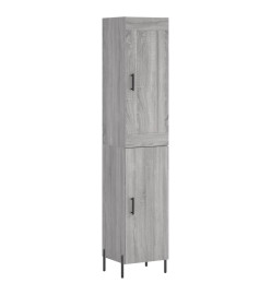 Buffet haut Sonoma gris 34,5x34x180 cm Bois d'ingénierie