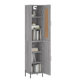 Buffet haut Sonoma gris 34,5x34x180 cm Bois d'ingénierie