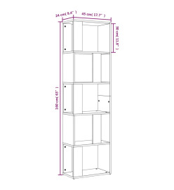 Bibliothèque Chêne marron 45x24x160 cm Bois d'ingénierie