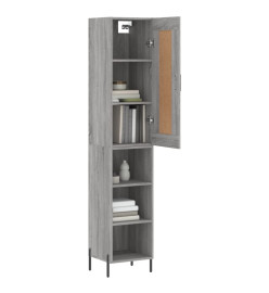 Buffet haut Sonoma gris 34,5x34x180 cm Bois d'ingénierie