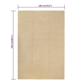 Tapis rectangulaire Naturel 180x250 cm Coton