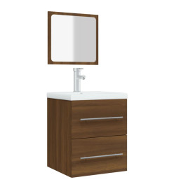 Armoire de salle de bain avec miroir Chêne marron 41x38,5x48 cm