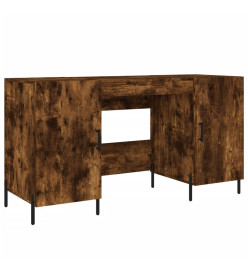 Bureau chêne fumé 140x50x75 cm bois d'ingénierie