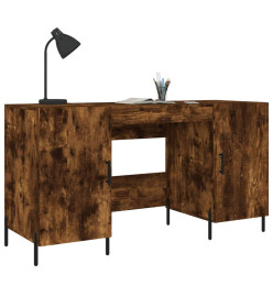 Bureau chêne fumé 140x50x75 cm bois d'ingénierie