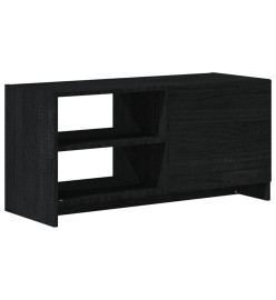 Meuble TV Noir 80x31x39 cm Bois de pin massif