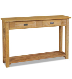 Table console teck massif 120x30x80 cm