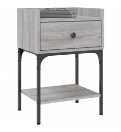 Tables de chevet 2 pcs sonoma gris 40,5x31x60 cm