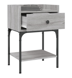 Tables de chevet 2 pcs sonoma gris 40,5x31x60 cm