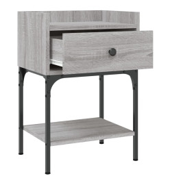 Tables de chevet 2 pcs sonoma gris 40,5x31x60 cm