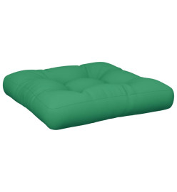 Coussin de palette vert 60x60x12 cm tissu