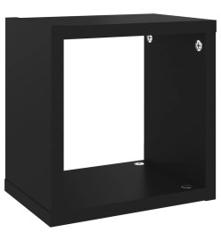 Étagères cube murales 4 pcs Noir 22x15x22 cm