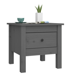 Table d'appoint Gris 40x40x39 cm Bois massif de pin