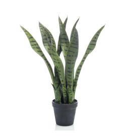 Emerald Plante artificielle Sansevieria 55 cm en pot