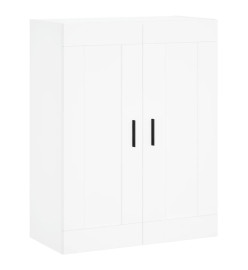 Armoires murales 2 pcs blanc bois d'ingénierie