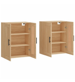 Armoires murales 2 pcs chêne sonoma bois d'ingénierie