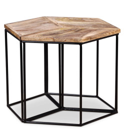 Table basse Bois de manguier massif 56x48x40 cm