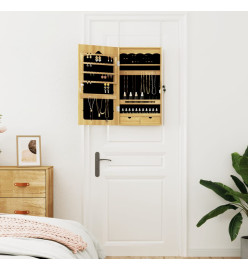 Armoire à bijoux avec miroir murale 37,5x10x67 cm