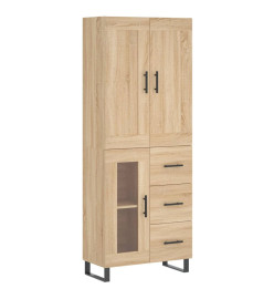 Buffet haut Chêne sonoma 69,5x34x180 cm Bois d'ingénierie