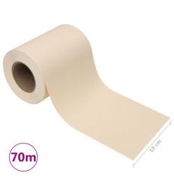 Écran d'intimité de jardin PVC 70x0,19 m Crème