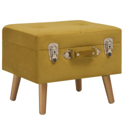 Tabourets de rangement 3 pcs Jaune moutarde Velours