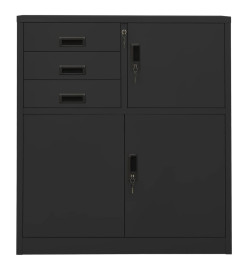 Armoire de bureau Anthracite 90x40x102 cm Acier