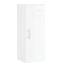 Armoire murale blanc brillant 34,5x34x90 cm bois d'ingénierie