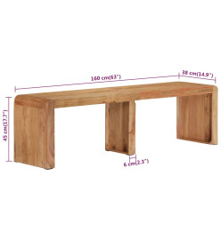 Banc 160x38x45 cm bois massif d'acacia