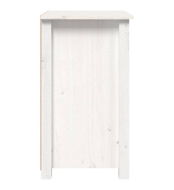 Table de chevet Blanc 40x35x61,5 cm Bois de pin massif