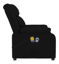 Fauteuil électrique de massage Noir Similicuir