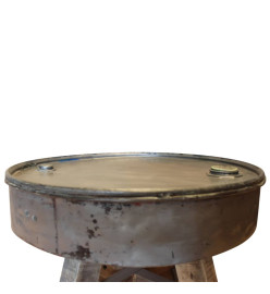 Table basse Bois de récupération massif 60 x 45 cm Argenté