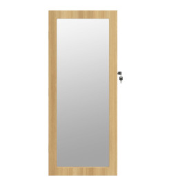 Armoire à bijoux avec miroir et éclairage LED mural