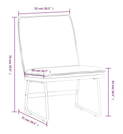 Chaise longue Jaune clair 52x75x76 cm Tissu