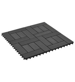 Carreaux de terrasse 22 pcs 30 x 30 cm 2 m² WPC Noir