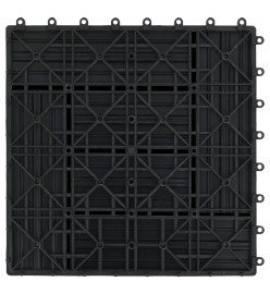 Carreaux de terrasse 22 pcs 30 x 30 cm 2 m² WPC Noir