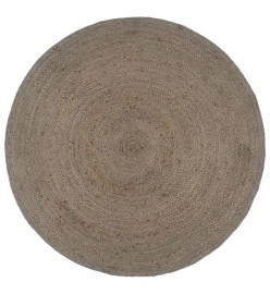 Tapis fait à la main Jute Rond 180 cm Gris