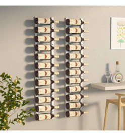 Casier à vin mural pour 12 bouteilles 2 pcs Blanc Fer