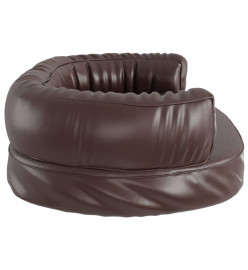 Lit pour chien ergonomique Mousse Marron 60x42 cm Similicuir