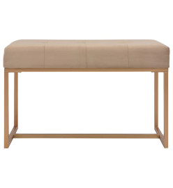 Banc 80 cm Beige Velours