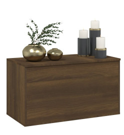 Coffre de rangement Chêne marron 84x42x46 cm Bois d'ingénierie