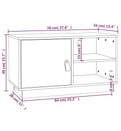 Meuble TV 70x34x40 cm Bois de pin massif