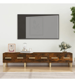 Meuble TV Chêne fumé 150x34,5x30 cm Bois d'ingénierie