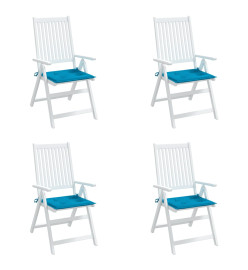 Coussins de chaise de jardin 4 pcs bleu 50x50x3 cm tissu oxford