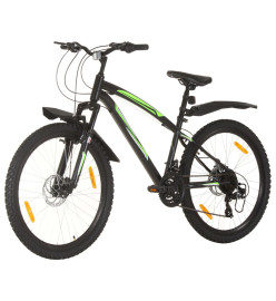 Vélo de montagne 21 vitesses Roues de 26 pouces 36 cm Noir