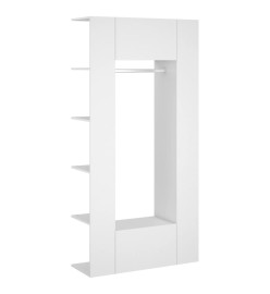 Armoires de couloir 2 pcs Blanc Bois d'ingénierie