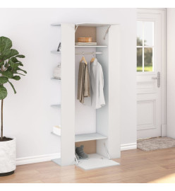 Armoires de couloir 2 pcs Blanc Bois d'ingénierie