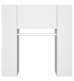 Armoires de couloir 2 pcs Blanc Bois d'ingénierie