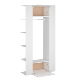 Armoires de couloir 2 pcs Blanc Bois d'ingénierie