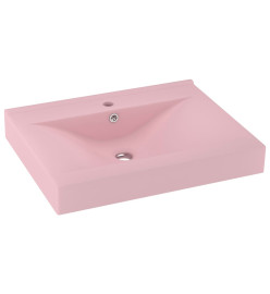 Lavabo avec trou de robinet Rose mat 60x46 cm Céramique