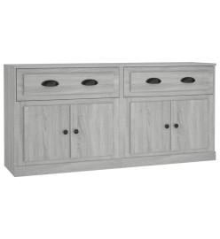 Buffets 2 pcs sonoma gris bois d'ingénierie